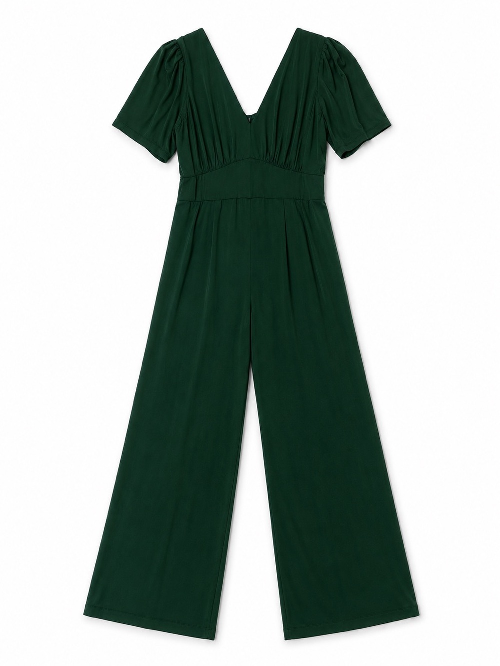 Old Navy Field of Greens Puff Sleeve Wide Leg Jumpsuit M